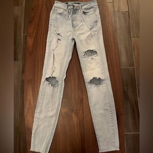 High rise skinny jeans